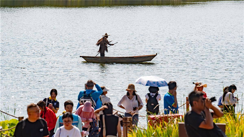 “大雁伴飞”游东湖 武汉东湖生境雁岛开园