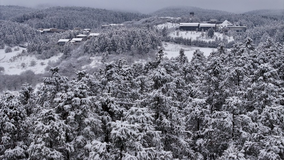 重庆武隆：仙女山迎来新年第一场雪