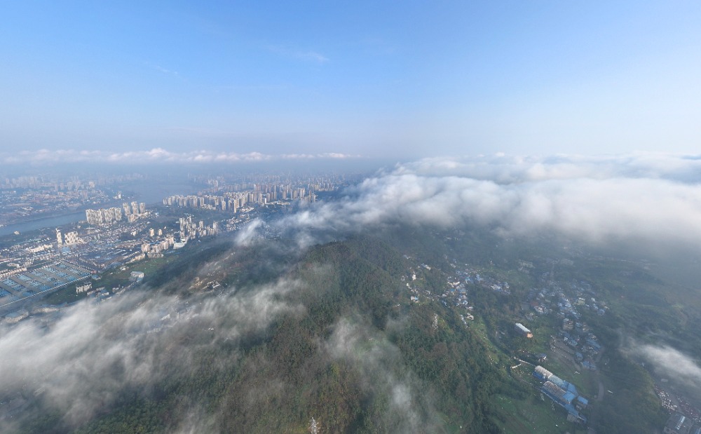 重庆主城春来早 云雾景观美如画