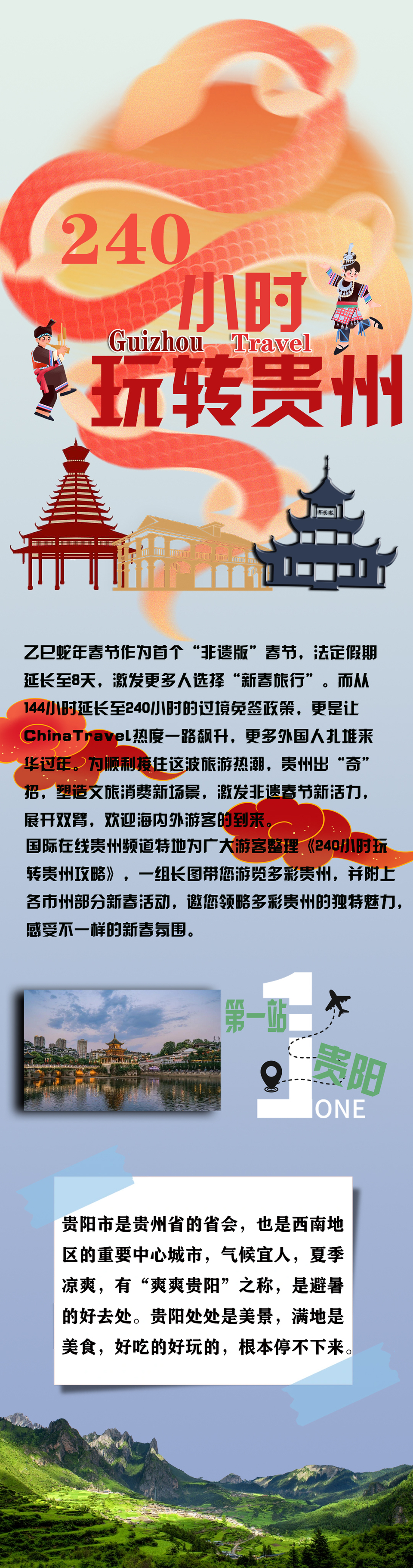 速览240小时玩转贵州攻略 共赏多彩贵州新春年味