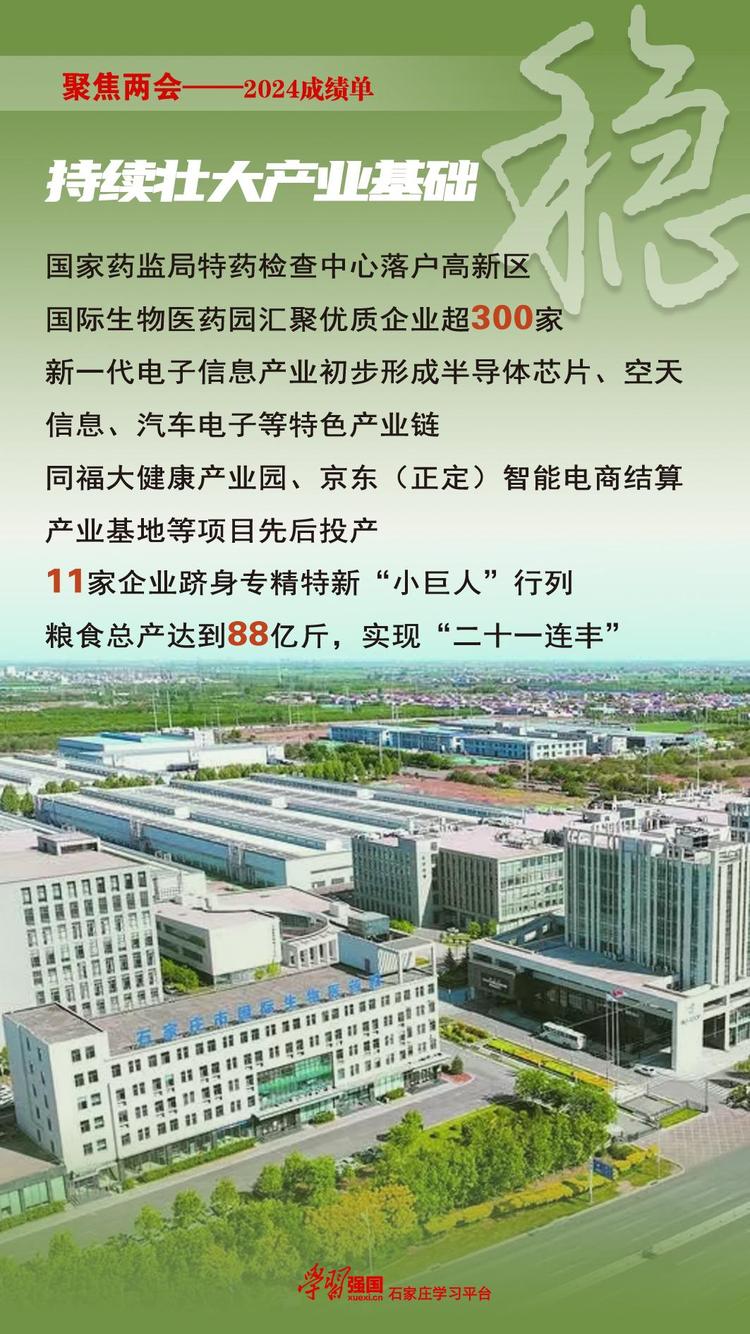 海报丨成绩单来了！2024石家庄做了这些工作