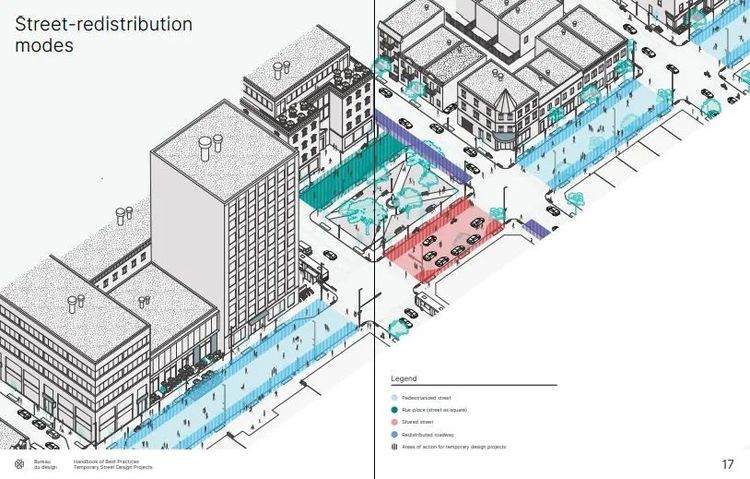 非永久性街道设计：探索蒙特利尔的城市空间创新(之一)