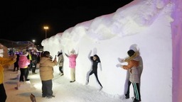 吉林辽源：60余组冰雪雕打造梦幻城堡