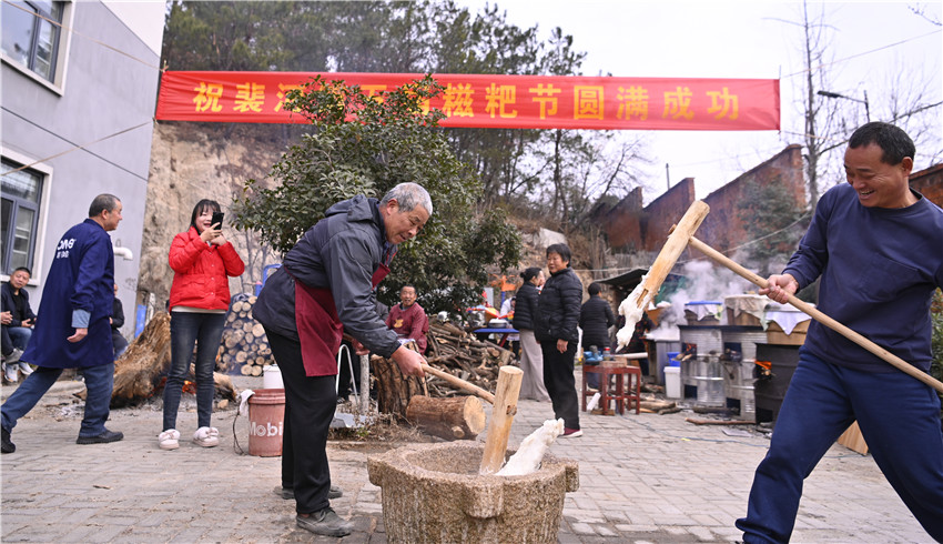 信阳市新县：腊月糍粑香 乡村年味浓