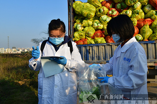 千里援鄂 桂在行动 广西捐赠湖北果蔬冷链首发专列发车