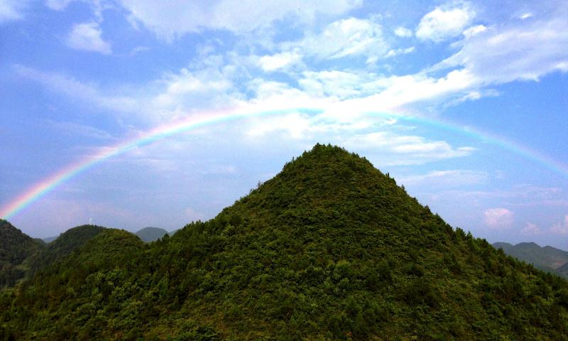 【区县联动】【酉阳】酉阳后坪乡雨后现美丽彩虹