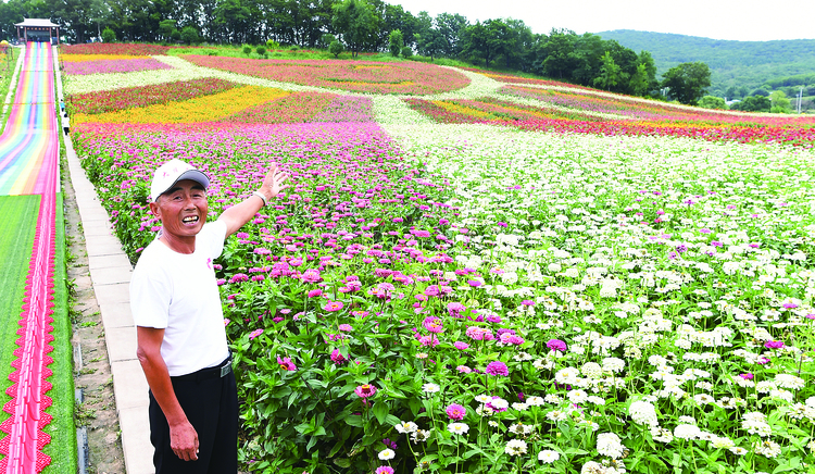 长春市九台区：绚烂花海绽放致富笑脸