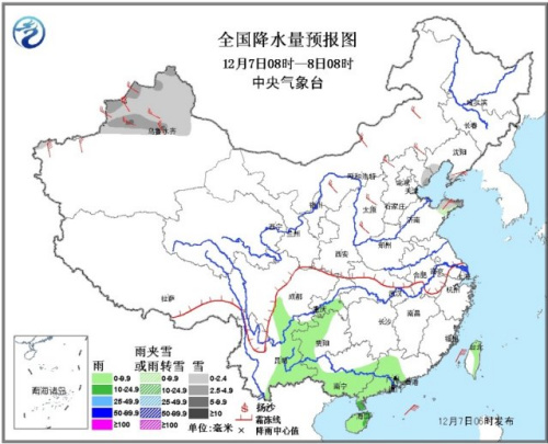 冷空气影响大部地区 北方有大范围降雪局地降温10℃