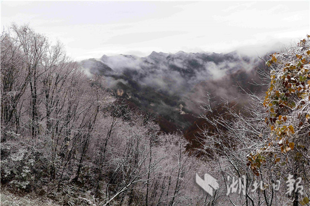 保康降下今秋首场降雪