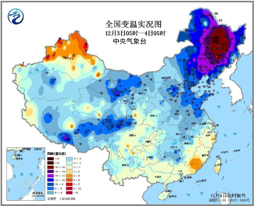 吉林省降雪后迎来降温 局部地区下降18℃