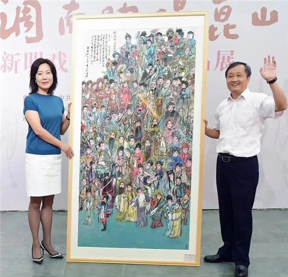 （B 文体列表 三吴大地南京 移动版）戏曲人物画家钱新明作品展在昆山开展