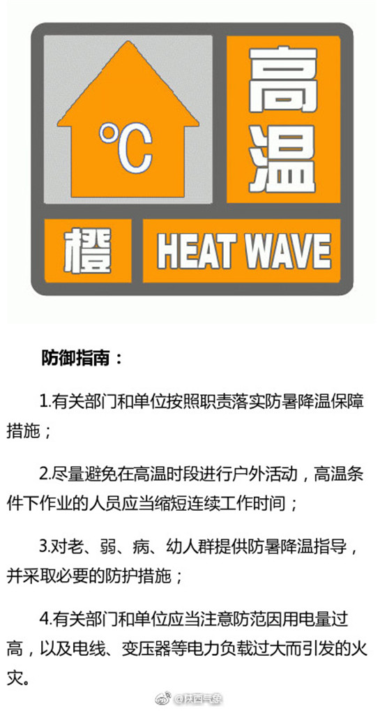 陕西升级发高温橙色预警 西安渭南等地将超37℃_fororder_64006a41a8991af61e9140