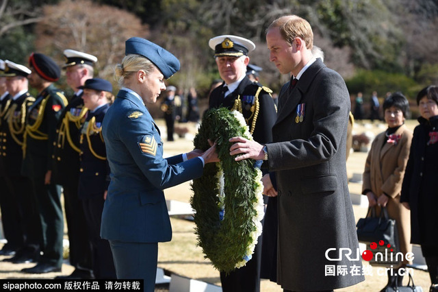 威廉王子向英联邦阵亡者墓地献花