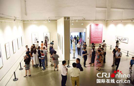 “中国画名家邀请展”在滨州市美术馆开幕_fororder_展览现场