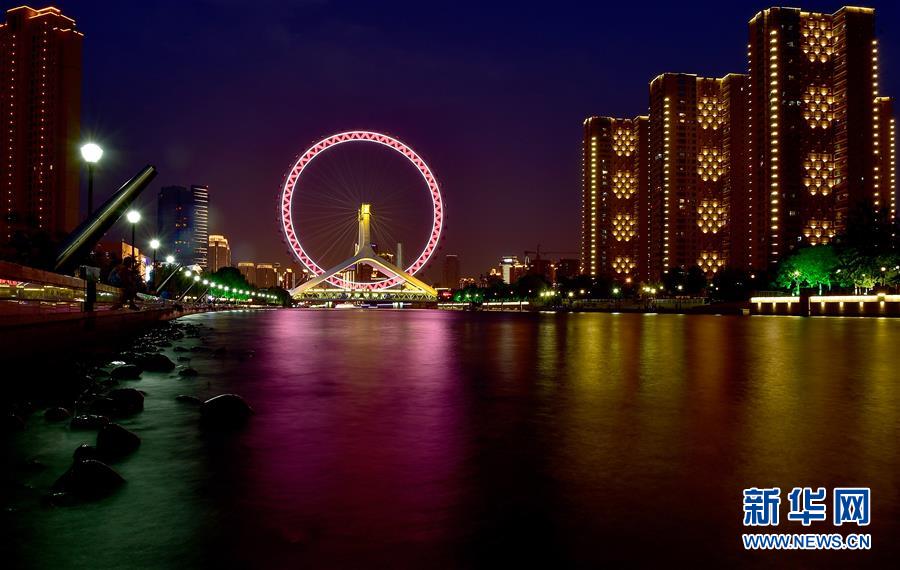 天津提升海河沿线夜景灯光