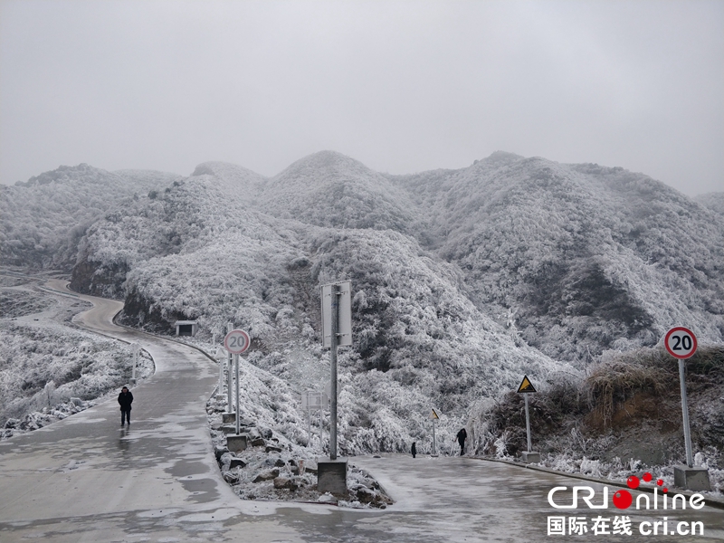 贵州贵定现“冰雪世界”美景