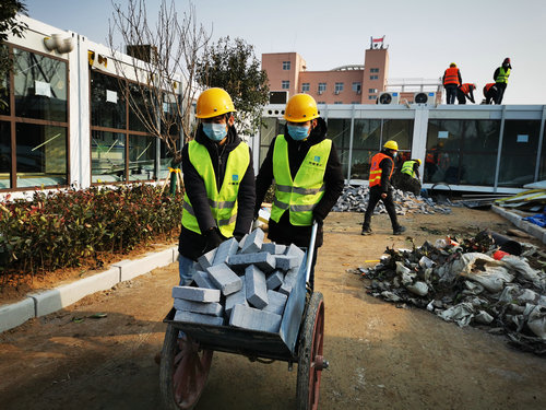 【河南供稿】在校大学生援建河南“小汤山”医院 申请入党敢担当