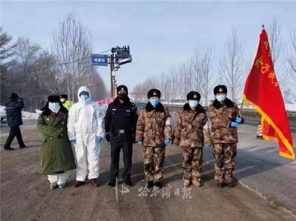 哈尔滨五常：巾帼不让须眉！25名女子民兵逆行出征，24小时值守入省卡点