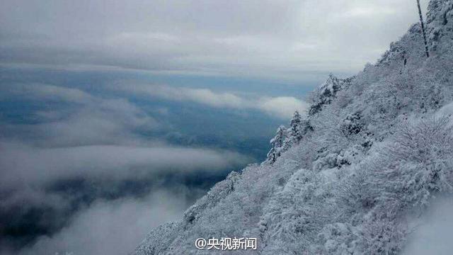 四川峨眉山景区迎7年来最大降雪