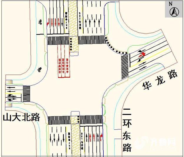 【齐鲁大地-文字列表】【走遍山东-济南】济南山大北路南北向禁机动车左转调头