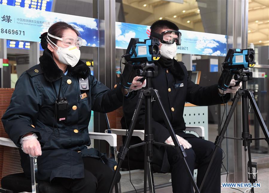 Beijing railway station intensifies preventive measures to curb novel coronavirus epidemic