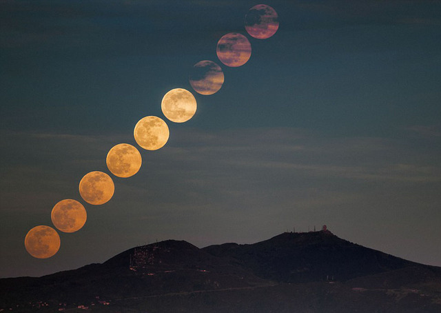 实拍希腊绝美星空 神庙上空神秘梦幻