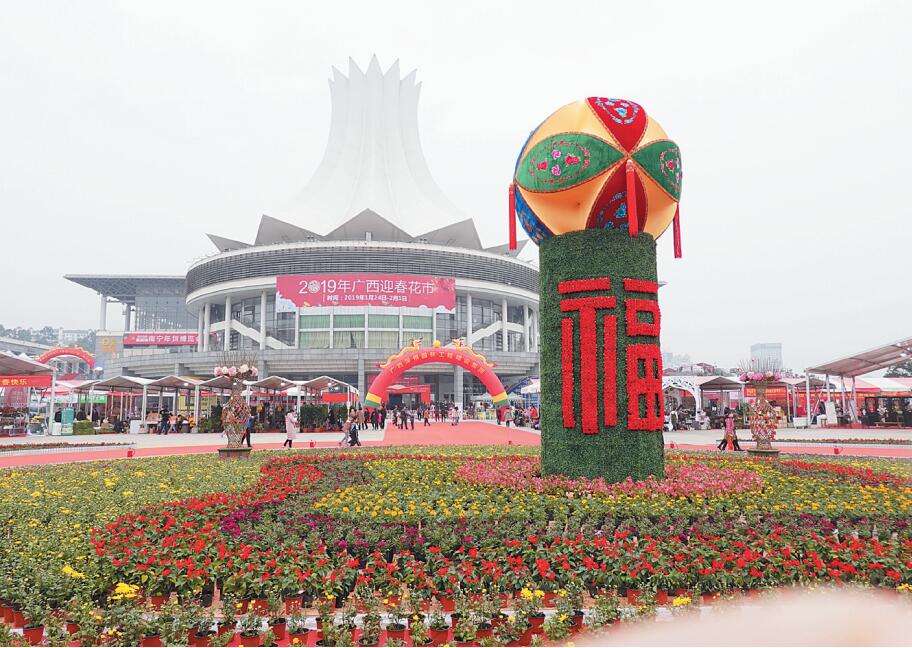 首届广西迎春花市在南宁启幕 “当家花旦”迎客来