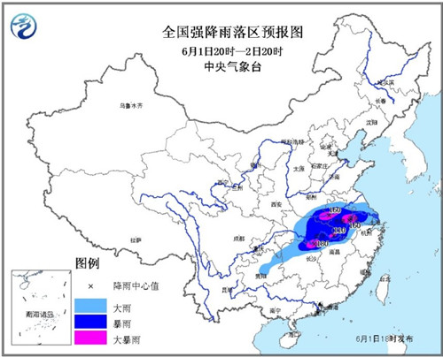 气象台继续发布暴雨预警 湖北安徽等局地有大暴雨