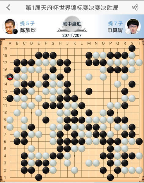 首届天府杯世界围棋大赛落幕 陈耀烨战胜申真谞成为“三冠王”