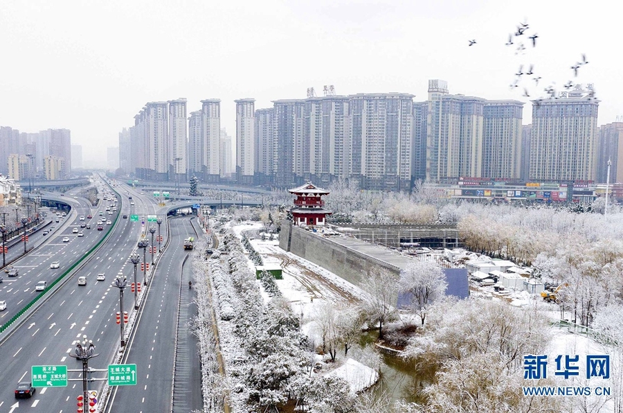 河南洛阳：瑞雪兆丰年 洛城美如画