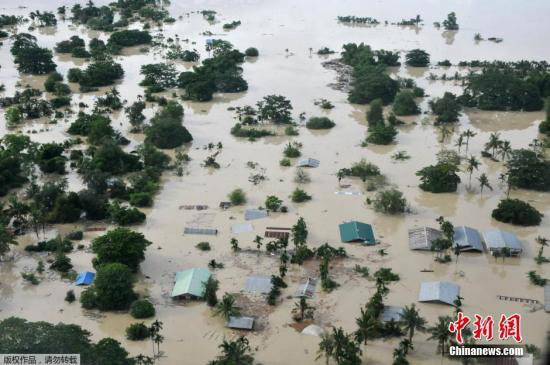 缅甸连日暴雨致至少27人死亡 15万人受到影响