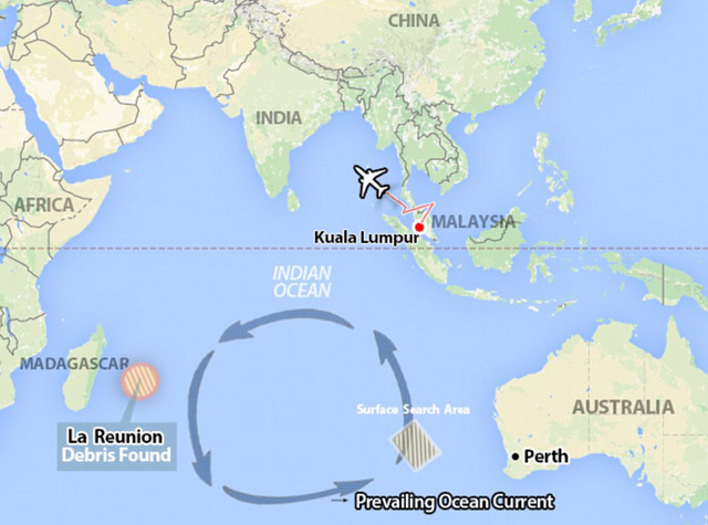马来西亚宣布留尼汪岛飞机残骸属于MH370