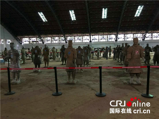 【盛世碑林专题 轮播图 显示图在稿件最下方】CRI全球记者走进兵马俑 文物保护工作获称赞