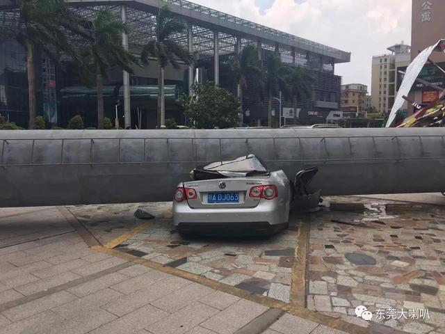 东莞台风吹倒广告牌砸坏车 网投网教你找谁理赔