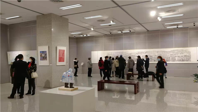 【B】同心战“疫”——湖北省美术界抗击疫情作品展开幕_fororder_图片3