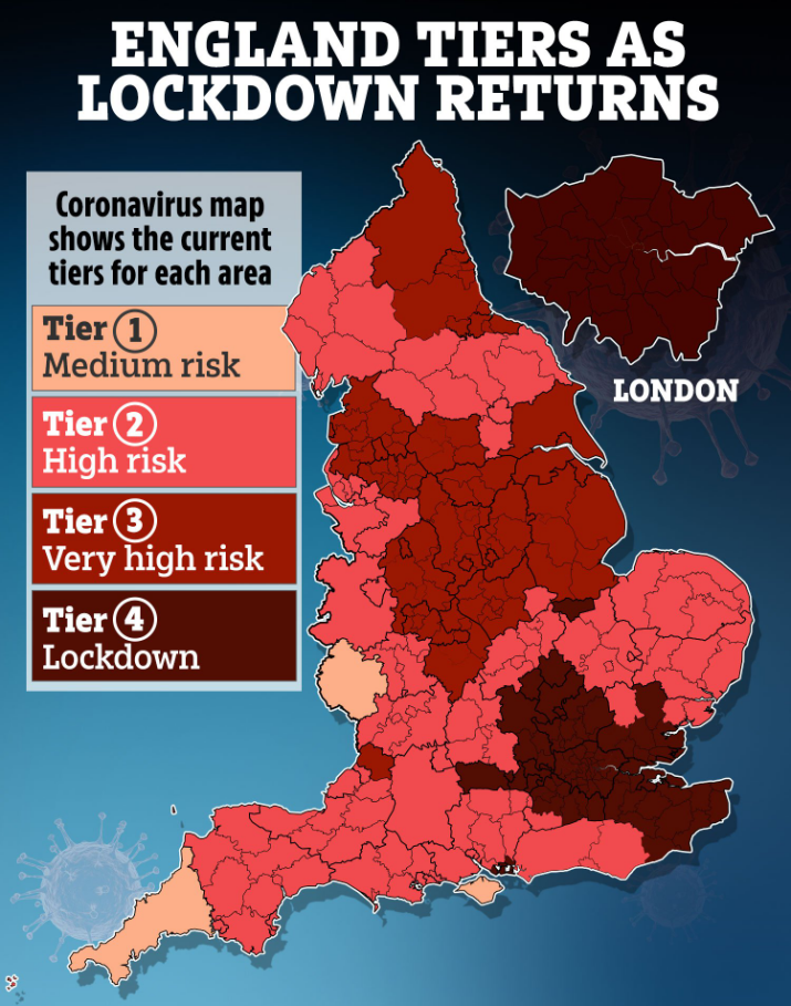 英国伦敦防疫手段升至4级封锁近30万人逃离 英卫生大臣指责其不负责任