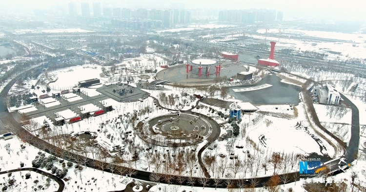 【中原名景-图片】雪后商丘日月湖