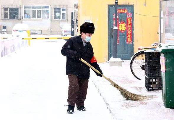 龙江三月初雪 致敬雪天战“疫”的你！