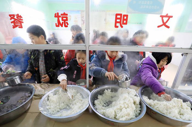 广西柳州免费午餐惠及近千所学校