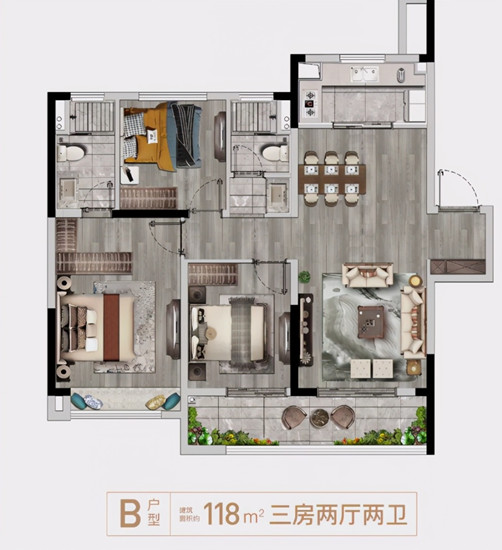 房产不加电头（房产页面 楼盘速递列表）龙湖春江悦茗118m²户型单价2.7万元/m²起