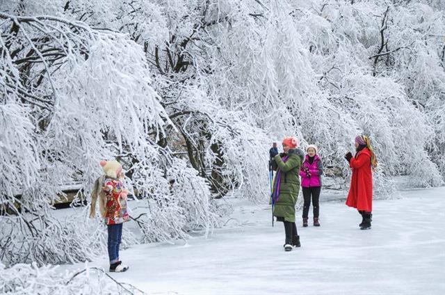 随州大洪山变成绝妙冰雪世界