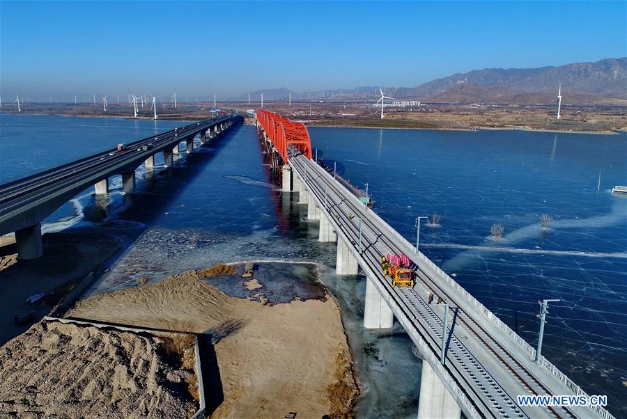 Track laying work of Beijing-Zhangjiakou high-speed railway line partly completed