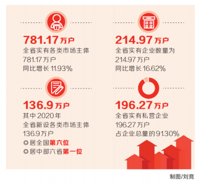 河南省2020年新设市场主体居全国第六位