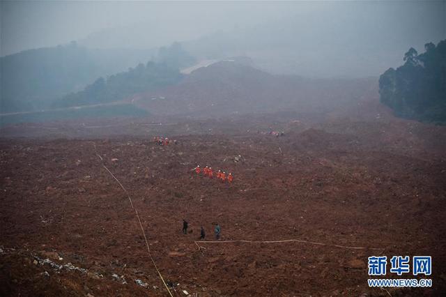 深圳山体滑坡航拍现场