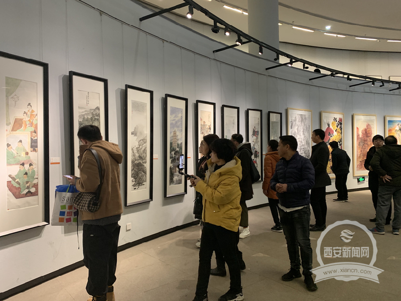 丝路文明•中国国家画院暨长安画坛美术作品展启幕