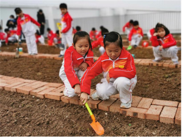 （加急）（图片已修改）西安高新区第三十一小学举行植树节暨未来农场开耕活动