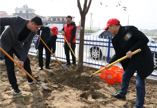 （B 文旅列表 三吴大地泰州 移动版）泰州姜堰张甸举办“同栽一点青 ‘甸’亮满城春”公益植树暨巡河护河活动