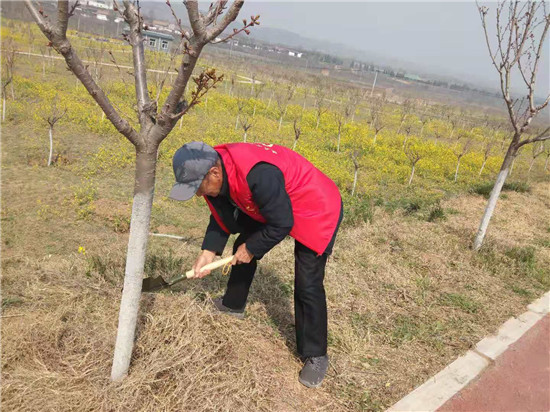 【原创】河南灵宝市函谷关镇主题党日促党史学习教育走深走实_fororder_开展志愿服务活动。 供图 灵宝市函谷关镇