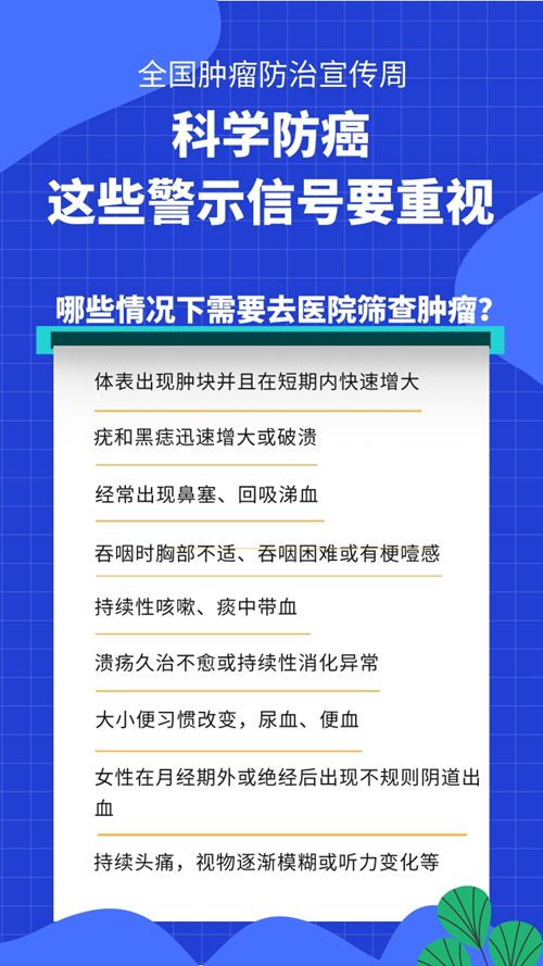 科学防癌：身体出现这些警示信号要重视