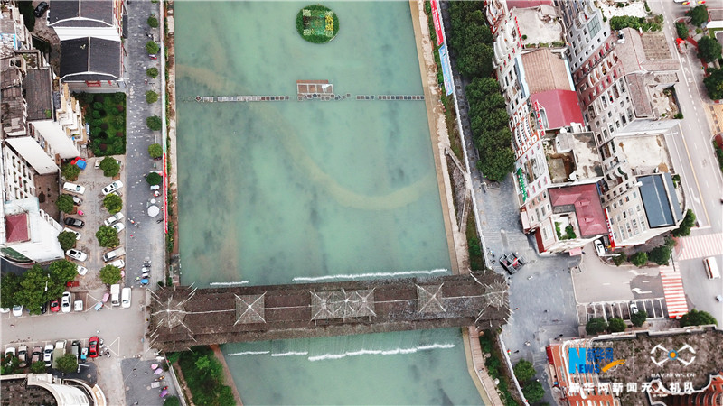 航拍侗族特色民间建筑——湖北宣恩风雨桥